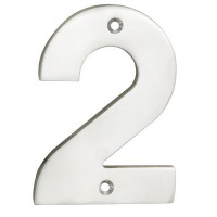 Door Number Steelworx NUM10102BSS 100mm No 2 Polished Stainless Steel 9.04