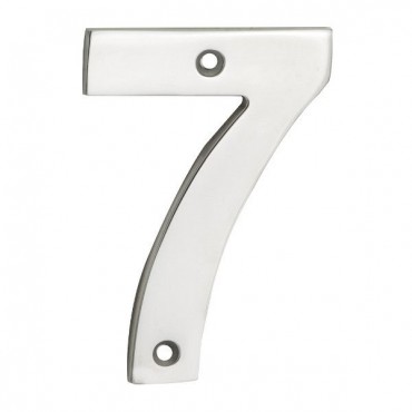 Door Number Steelworx NUM10107BSS 100mm No 7 Polished Stainless Steel
