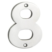 Door Number Steelworx NUM10108BSS 100mm No 8 Polished Stainless Steel 9.04