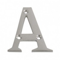 75mm Door Letter A Satin Chrome 4.08