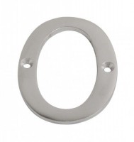 75mm Door Number 0 Satin Chrome 4.32