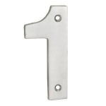 Door Number Steelworx NUM10101SSS 100mm No 1 Satin Stainless Steel 7.20