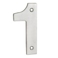 Door Number Steelworx NUM10101SSS 100mm No 1 Satin Stainless Steel 7.20