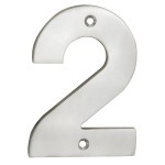 Door Number Steelworx NUM10102SSS 100mm No 2 Satin Stainless Steel 7.20