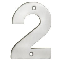 Door Number Steelworx NUM10102SSS 100mm No 2 Satin Stainless Steel 7.20