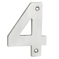 Door Number Steelworx NUM10104SSS 100mm No 4 Satin Stainless Steel 7.20