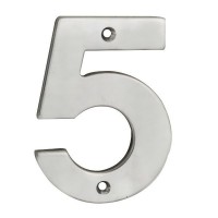 Door Number Steelworx NUM10105SSS 100mm No 5 Satin Stainless Steel 7.20