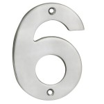Door Number Steelworx NUM10106SSS 100mm No 6 or No 9 Satin Stainless Steel 7.20