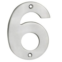 Door Number Steelworx NUM10106SSS 100mm No 6 or No 9 Satin Stainless Steel 7.20