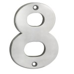 Door Number Steelworx NUM10108SSS 100mm No 8 Satin Stainless Steel 7.20