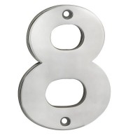 Door Number Steelworx NUM10108SSS 100mm No 8 Satin Stainless Steel 7.20