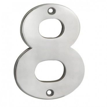 Door Number Steelworx NUM10108SSS 100mm No 8 Satin Stainless Steel