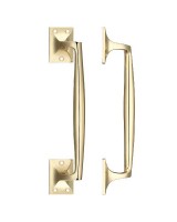 Pull Handle Pub Style 250mm Fulton & Bray FB113 Polished Brass 25.35