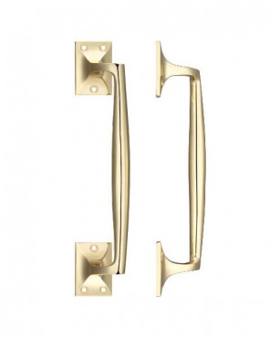 Pull Handle Pub Style 250mm Fulton & Bray FB113 Polished Brass