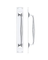 Pull Handle on Backplate Pub Style 425mm x 60mm Fulton & Bray FB112BCP Polished Chrome 76.60