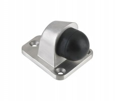 Heavy Duty Floor Mounted Door Stop 60 x 51mm Satin Stainless Steel 9.55