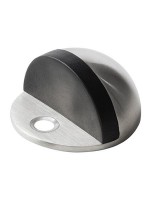Door Stop Oval Floor Mounted Satin Chrome 4.59