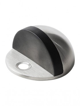 Door Stop Oval Floor Mounted Satin Chrome