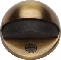 Oval Floor Mounted Door Stop Heritage Brass V1080-AT Antique Brass 5.62