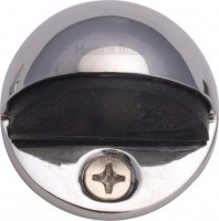 Oval Floor Mounted Door Stop Heritage Brass V1080-PC Polished Chrome 4.85
