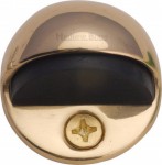 Oval Floor Mounted Door Stop Heritage Brass V1080-PB Polished Brass 4.39