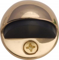 Oval Floor Mounted Door Stop Heritage Brass V1080-PB Polished Brass 4.39