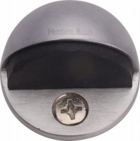 Oval Floor Mounted Door Stop Heritage Brass V1080-SC Satin Chrome 4.85