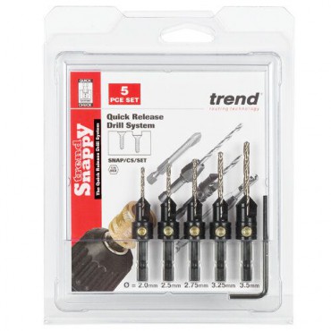 Trend Snappy Drill Countersink 5 Piece Set SNAP/CS/SET