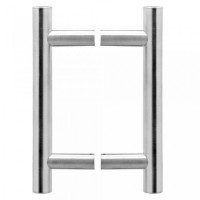 Entrance Pull Handles Back to Back Fix 1400mm Long x 1200mm ctrs x 32mm Grade 316 Satin Stainless 221.11