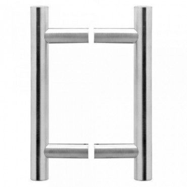 Entrance Pull Handles Back to Back Fix 1400mm Long x 1200mm ctrs x 32mm Grade 316 Satin Stainless