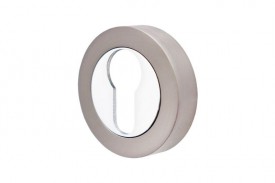 Escutcheon Euro Profile Cylinder Vision Designer Graphite & Polished Chrome 5352 4.88