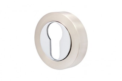 Escutcheon Euro Profile Cylinder Vision Designer Polished Chrome & Satin Nickel 5352