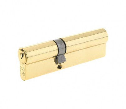 Vier Euro Double Cylinder 100mm Offset 45mm/55mm 5 pin Polished Brass