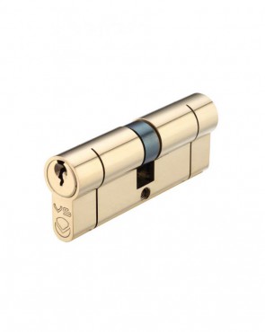 Vier Euro Double Cylinder 70mm 5 pin Polished Brass