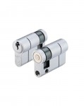 Vier Euro Single Cylinder 45mm 5 pin Satin Chrome Keyed Alike KA11 17.64