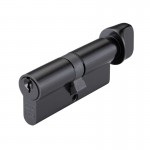 Vier Euro Cylinder & Turn 70mm 5 pin Black 17.37