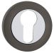Fortessa Euro Escutcheons Gun Metal Grey & Polished Chrome per Pair