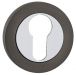 Fortessa Euro Escutcheons Gun Metal Grey & Polished Chrome per Pair