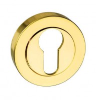 Mediterranean Euro Escutcheon M-ESC-E-BP Polished Brass Plated (Sold In Pairs) 8.40