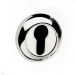 Mediterranean Euro Escutcheon on Radius Rose MC-ESC-E-CP Polished Chrome