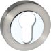 Mediterranean Euro Escutcheon M-ESC-E-SNCP Satin Nickel / Polished Chrome