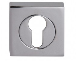 Fortessa Euro Profile Escutcheons Square Rose Polished Chrome Per Pair 9.10