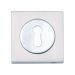 Fortessa Euro Profile Escutcheons Square Rose Satin & Polished Chrome Per Pair