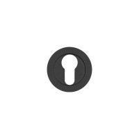 Euro Profile Escutcheon Rosso Tecnica RT001PCB Powder Coated Black 6.65