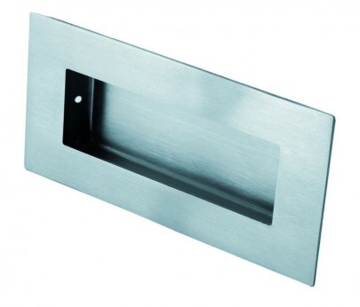 Steelworx 100mm x 50mm Rectangular Flush Pull FPH1000SSS Satin Stainless Steel