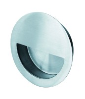Steelworx 89mm Circular Flush Pull FPH1004BSS Polished Stainless Steel 6.96