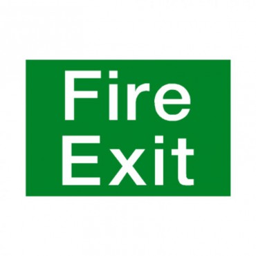 Fire Exit Sign 100 x 100mm BS75 Rigid Self Adhesive BS5499