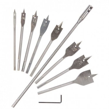 Flat Bit Set 10 Piece with Extension BlueSpot 20190