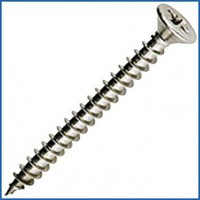 Forgefix Multi-Purpose Woodscrews 4.0mm x 40mm Pozi Countersunk Zinc Box 200 4.56