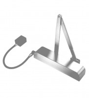 Exidor Free Swing Hold Open Electromagnetic Door Closer with Radius Cover Exidor 9870 Silver 226.39